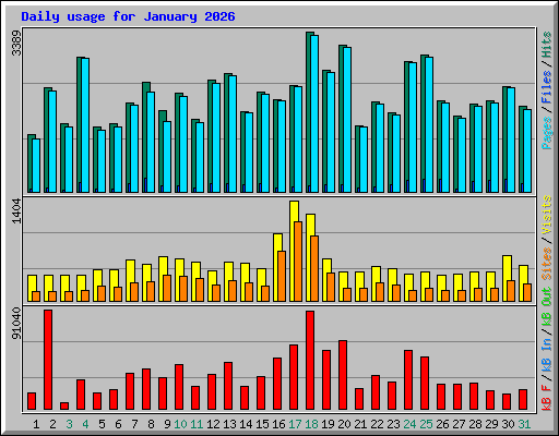 Daily usage for January 2026