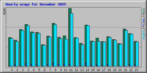 Hourly usage for December 2025