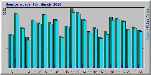 Hourly usage for March 2026