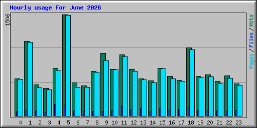 Hourly usage for June 2026
